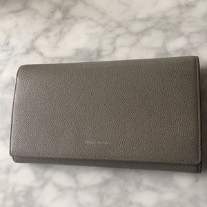 Saint Laurent Grey Leather Continental Wallet